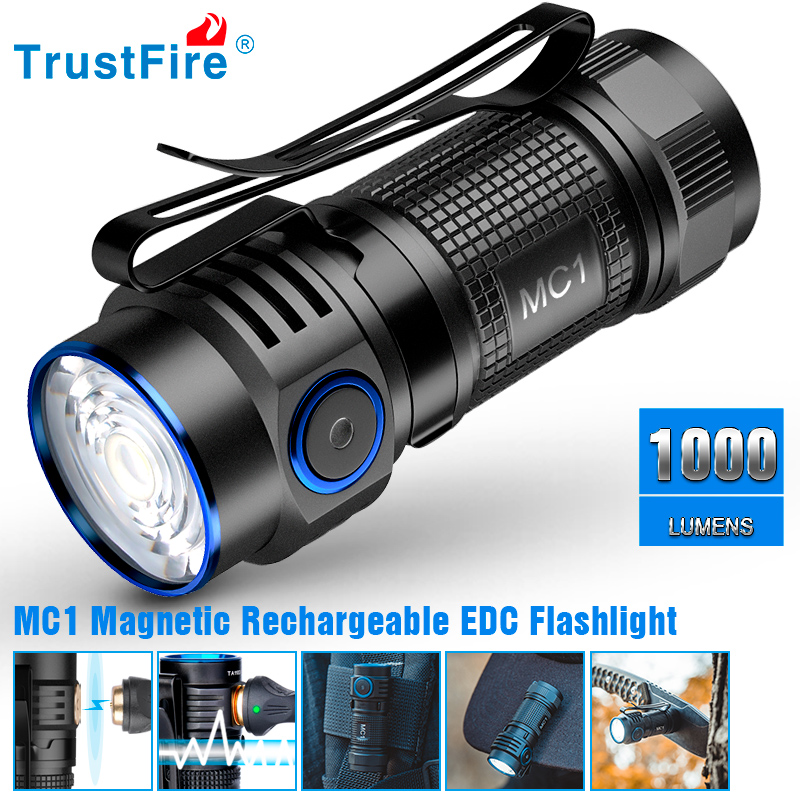 Torcia ricaricabile USB Trustf - Edc Carry Flashlight recensione e prezzo